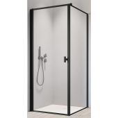 Radaway Nes Black KDJ I Frame drzwi prysznicowe 90 cm lewe czarny mat/szkło Frame 10022090-54-56L