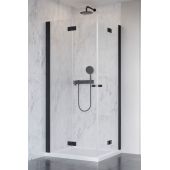 Radaway Nes Black KDD-B drzwi prysznicowe 80 cm prawe czarny mat/szkło przezroczyste 10024080-54-01R