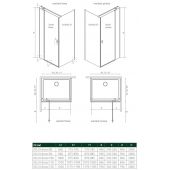 Radaway Nes KDJ II drzwi prysznicowe 120 cm złoty szczotkowany/szkło przezroczyste 10032120-99-01R