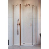 Radaway Nes Brushed Copper PTJ komplet ścianek 100 cm miedź szczotkowany/szkło przezroczyste 10052100-93-01