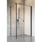Radaway Nes 8 Black KDS I drzwi prysznicowe 120 prawe czarny mat/szkło przezroczyste 10073120-54-01R/10073112-54-01