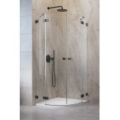 Radaway Essenza Pro Brushed Gunmetal PDD kabina prysznicowa część prawa 100x100 cm półokrągła gunmetal szczotkowany/szkło przezroczyste 10095100-92-01R