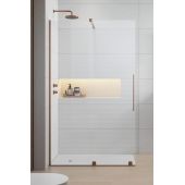 Radaway Furo Brushed Copper Walk-In drzwi prysznicowe 73,8 cm rozsuwane miedź szczotkowana/szkło przezroczyste 10106738-93-01L