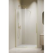 Radaway Furo Brushed Light Gold DWJ drzwi prysznicowe 67,2 cm lewe jasny złoty szczotkowany/szkło przezroczyste 10107672-98-01L