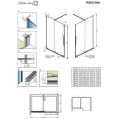 Radaway Furo Brushed Nickel DWJ drzwi prysznicowe 72,2 cm lewe miedź szczotkowana/szkło przezroczyste 10107722-91-01LWSPORNIKSKOSNY