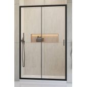 Radaway Alienta Black DWJ drzwi prysznicowe 140 cm rozsuwane czarny mat/szkło przezroczyste 10260140-54-01
