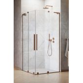 Radaway Furo SL Brushed Copper KDD kabina prysznicowa część lewa 90x90 cm kwadratowa 10305090-93-01L