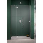 Radaway Essenza 8 Brushed Nickel DWJ ścianka prysznicowa 33,7 cm nikiel szczotkowany/szkło przezroczyste 10460337-91-01L