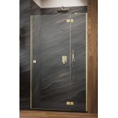 Radaway Essenza 8 Brushed Gold DWJ ścianka prysznicowa 33,7 cm złoty szczotkowany/szkło przezroczyste 10460337-99-01R