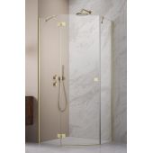 Radaway Essenza 8 Brushed Gold PTJ drzwi prysznicowe 59,7 cm uchylne złoty szczotkowany/szkło przezroczyste 10490000-99-01R