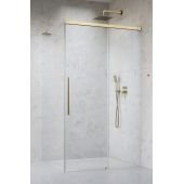 Radaway Idea 8 Brushed Gold QL KDJ drzwi prysznicowe 56,7 cm rozsuwane złoty szczotkowany/szkło przezroczyste 10550567-99-01R