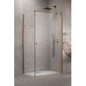 Radaway Essenza Brushed Copper KDJ drzwi prysznicowe 110 cm uchylne miedź szczotkowany/szkło przezroczyste 1385041-93-01R