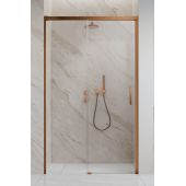 Radaway Idea Brushed Copper DWJ drzwi prysznicowe 120 cm lewe miedź szczotkowana/szkło przezroczyste 387016-93-01L