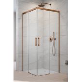 Radaway Idea 6 Brushed Copper KDD drzwi prysznicowe 80 cm lewe miedź szczotkowany/szkło przezroczyste 387061-93-01L