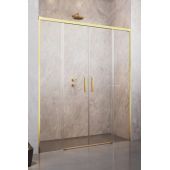 Radaway Idea DWD drzwi prysznicowe 150 cm wnękowe dwuskrzydłowe złoty/szkło przezroczyste 387125-09-01