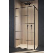 Radaway Modo X Black II Factory walk-in ścianka prysznicowa 120 cm czarny mat/szkło Factory 389324-54-55