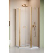 Radaway Nes Gold PTD drzwi prysznicowe 53,2 cm uchylne złoty połysk/szkło przezroczyste 10051000-09-01