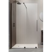 Radaway Furo Walk-In drzwi prysznicowe 83,8 cm prawe czarny mat/szkło przezroczyste 10106838-54-01R