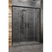 Radaway Idea Black DWD drzwi prysznicowe 190 cm wnękowe czarny mat/szkło przezroczyste 387129-54-01