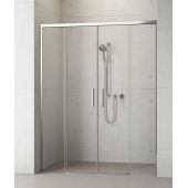 Radaway Idea DWD drzwi prysznicowe 140 cm wnękowe dwuskrzydłowe chrom/szkło przezroczyste 387124-01-01