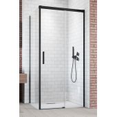 Radaway Idea Black KDJ ścianka prysznicowa 90 cm boczna lewa czarny mat/szkło przezroczyste 387050-54-01L