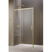 Radaway Idea Brushed Gold S1 ścianka prysznicowa 80 cm jasny złoty szczotkowany/szkło przezroczyste 387051-98-01R
