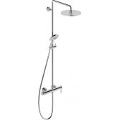 Duravit C.1 zestaw prysznicowy ścienny z deszczownicą chrom C14280007010