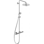 Duravit C.1 zestaw prysznicowy ścienny termostatyczny z deszczownicą chrom C14280008010