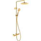 Duravit Shower Systems zestaw prysznicowy ścienny termostatyczny złoty polerowany TH4282008034