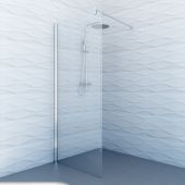Duso Walk-in ścianka prysznicowa 90 cm chrom/szkło przezroczyste DS600T09