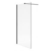 Excellent Vidoq ścianka prysznicowa walk-in 120 cm czarny mat/szkło przezroczyste KAEX.1506.1200.LP.BL