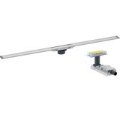 Zestaw Geberit CleanLine20 odpływ liniowy 90 cm rynna z wpustem stal nierdzewna szczotkowana (154450KS1, 154152001)