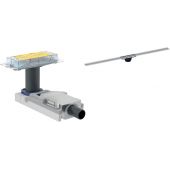 Zestaw Geberit CleanLine wpust prysznicowy z odpływem liniowym 110 cm stal (154.152.00.1, 154.502.KS.1)