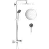 Grohe Vitalio Joy XXL zestaw prysznicowy ścienny termostatyczny z deszczownicą chrom 26400001