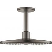 Grohe Rainshower 310 SmartActive deszczownica 31 cm okrągła z ramieniem sufitowym brushed hard graphite 26477AL0