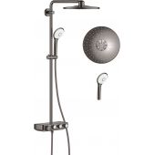 Grohe Euphoria System SmartControl 310 Duo zestaw prysznicowy ścienny termostatyczny z deszczownicą hard graphite 26507A00