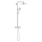 Grohe Rainshower Smartactive 310 zestaw prysznicowy ścienny termostatyczny z deszczownicą chrom 26647000