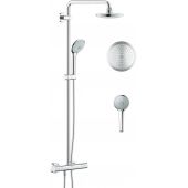 Grohe Euphoria System 180 zestaw prysznicowy ścienny termostatyczny z deszczownicą chrom 27296001