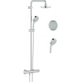 Grohe New Tempesta Cosmopolitan zestaw prysznicowy ścienny termostatyczny z deszczownicą chrom 27922000