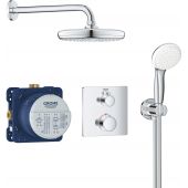 Grohe Grohtherm Tempesta 210 zestaw prysznicowy podtynkowy termostatyczny z deszczownicą chrom 34729000