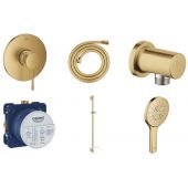 Zestaw Grohe Essence bateria podtynkowa z zestawem prysznicowym złoty (24057GL1, 28388GL1, 27057GL0, 35600000, 26603GL0, 26574GL0)