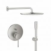 Grohe Essence zestaw prysznicowy podtynkowy z deszczownicą stal nierdzewna (24058DC1, 26066DC0, 28362DC1, 26658DC0, 27400DC0)