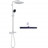 Grohe Vitalio Comfort 250 zestaw prysznicowy ścienny termostatyczny z deszczownicą chrom 26696001 + ściągaczka do wody GRATIS