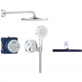 Grohe Precision Smartcontrol zestaw prysznicowy podtynkowy termostatyczny z deszczownicą chrom 34877000 + ściągaczka do wody GRATIS