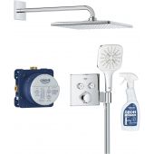 Grohe Precision Smartcontrol zestaw prysznicowy podtynkowy termostatyczny z deszczownicą chrom 34876000 + środek czyszczący GrohClean GRATIS