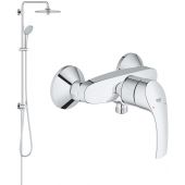 Zestaw Grohe Eurosmart bateria prysznicowa i zestaw prysznicowy z deszczownicą Euphoria System 260 chrom (33555002, 27421002)