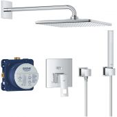 Grohe Eurocube Perfect zestaw prysznicowy podtynkowy z deszczownicą chrom (24062000, 35600000, 26564000, 27702000, 27704000)