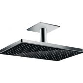 Hansgrohe Rainmaker Select deszczownica 46,6x27 cm z ramieniem sufitowym czarny/chrom 24002600