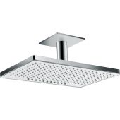 Hansgrohe Rainmaker Select deszczownica 46,6x30 cm z ramieniem sufitowym biały/chrom 24004400