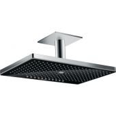 Hansgrohe Rainmaker Select deszczownica 46x30 cm z ramieniem sufitowym czarny/chrom 24006600